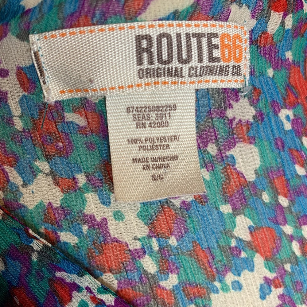 Route 66 Sheer Floral Ruffle Tank Top - Picture 5 of 5